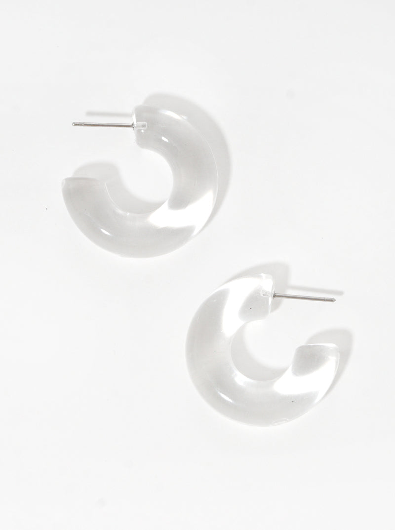 20mm Color Lucite Hoop Earrings