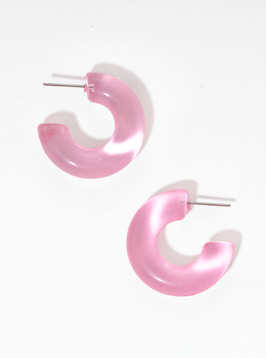 20mm Color Lucite Hoop Earrings