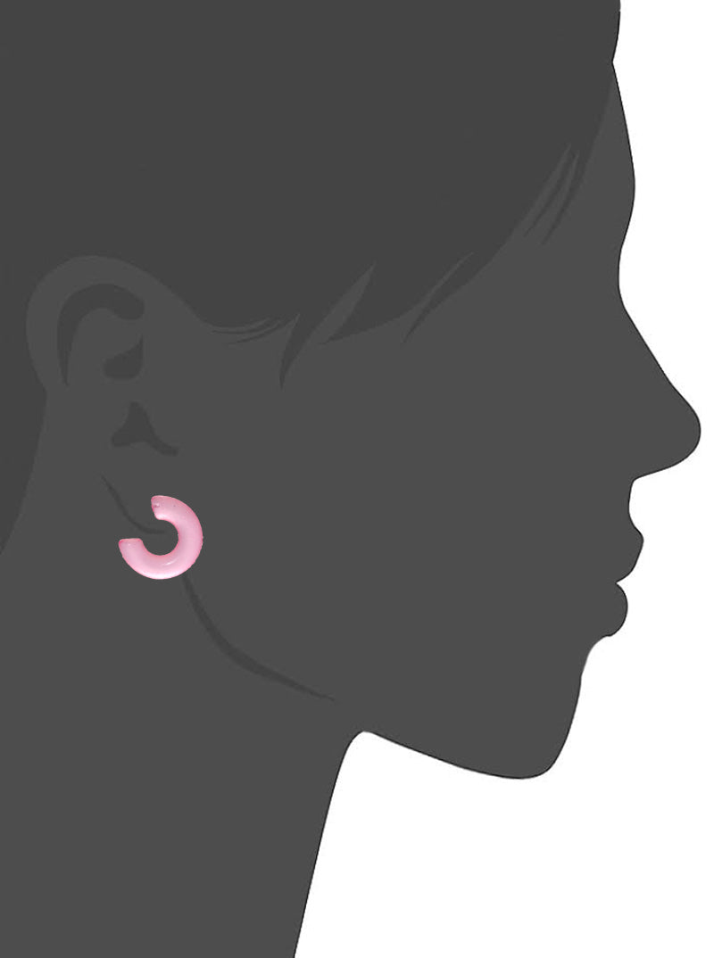 20mm Color Lucite Hoop Earrings