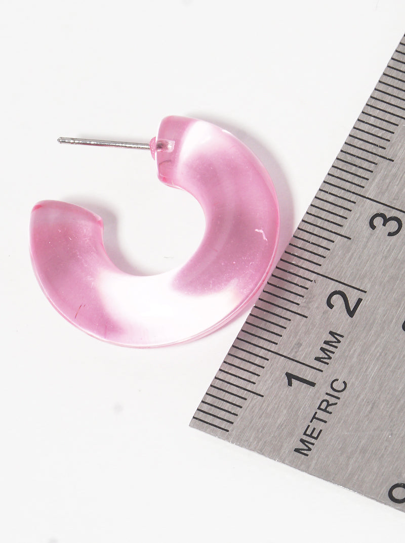 20mm Color Lucite Hoop Earrings