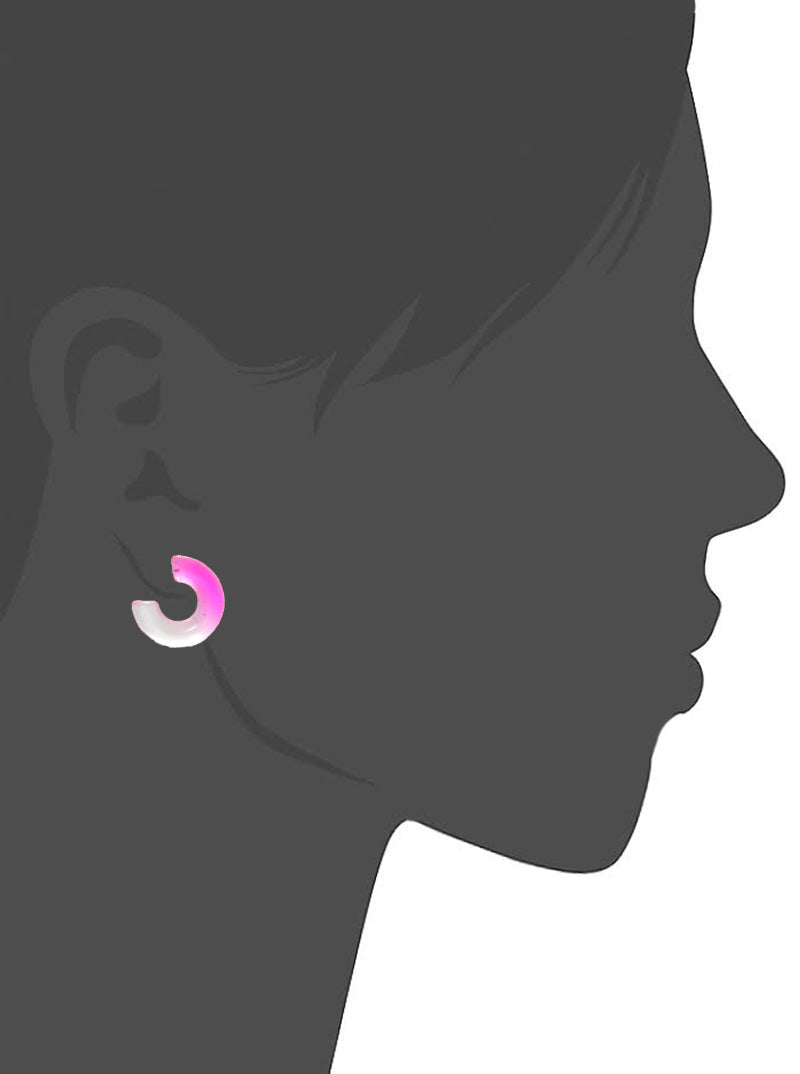 20mm Color Lucite Hoop Earrings