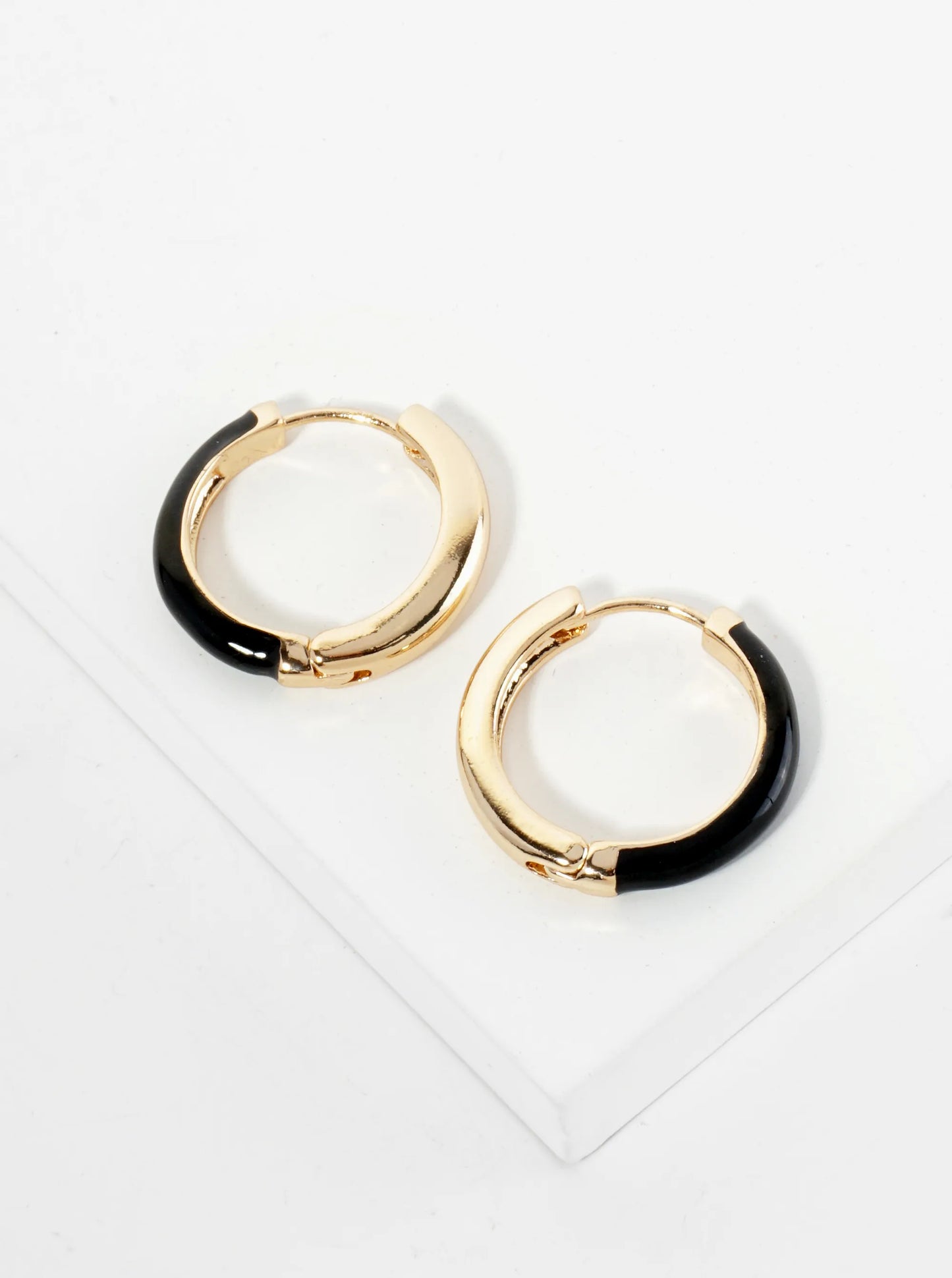20mm Enamel Huggie Hoop Earrings