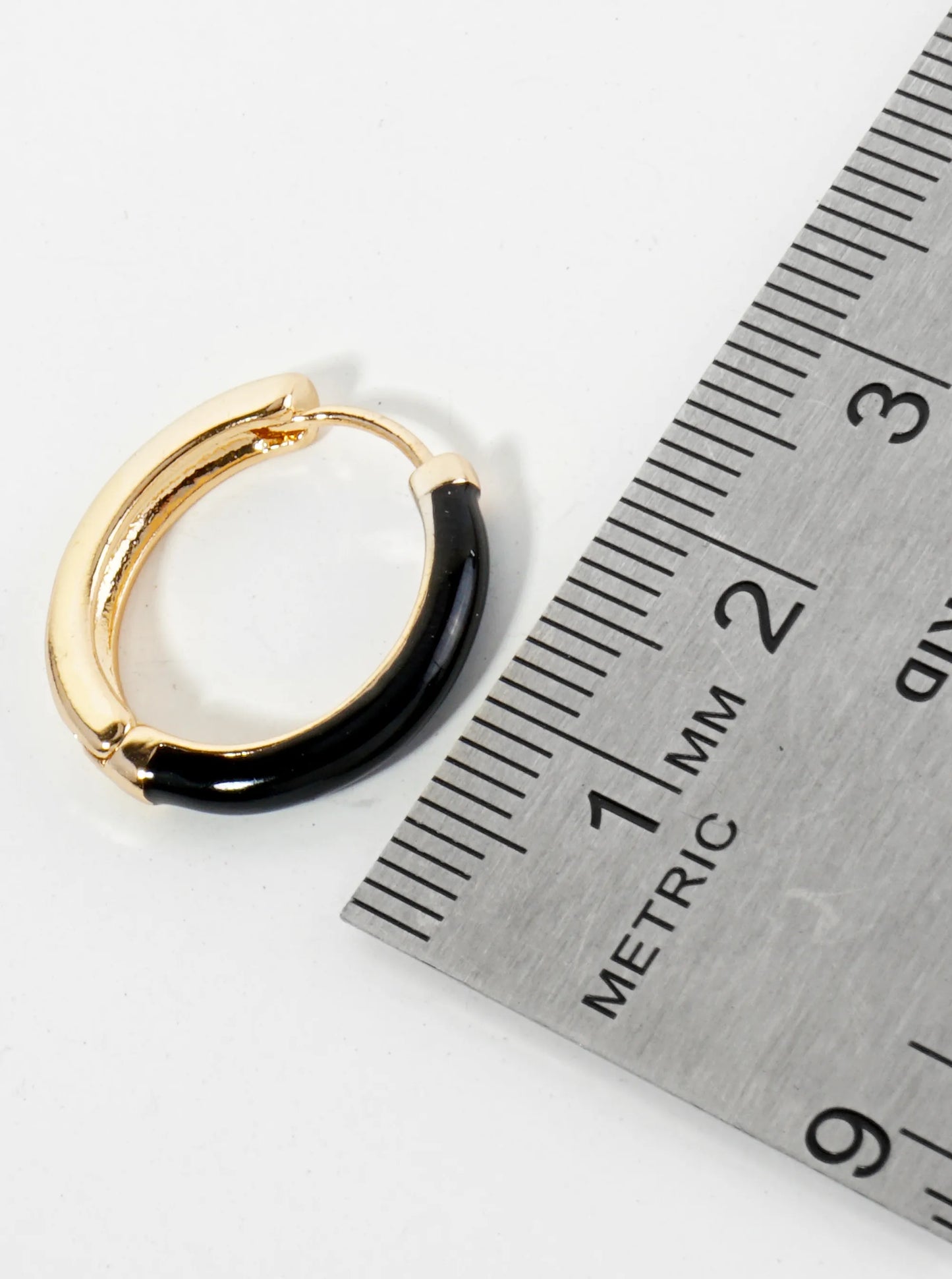 20mm Enamel Huggie Hoop Earrings
