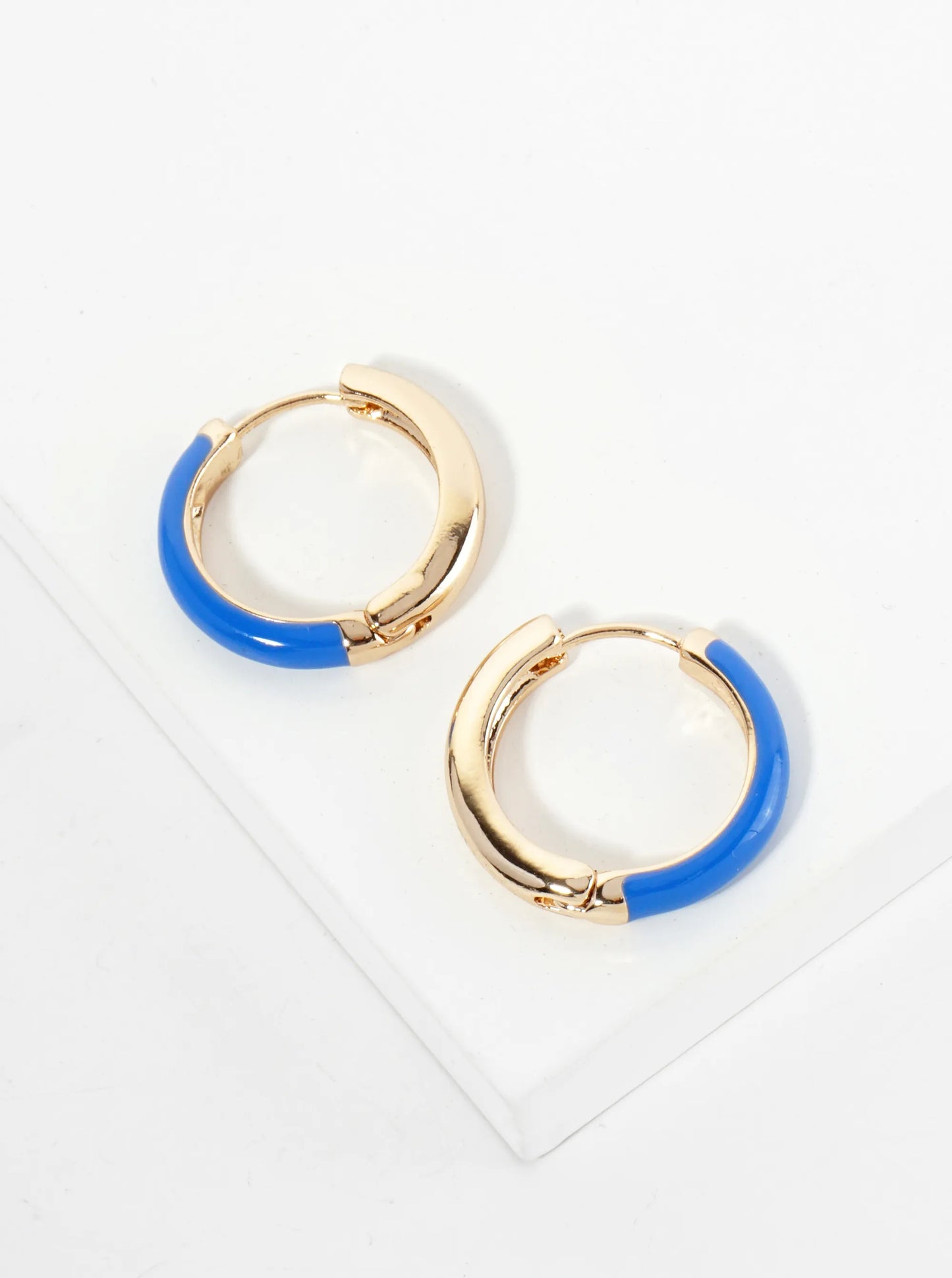 20mm Enamel Huggie Hoop Earrings
