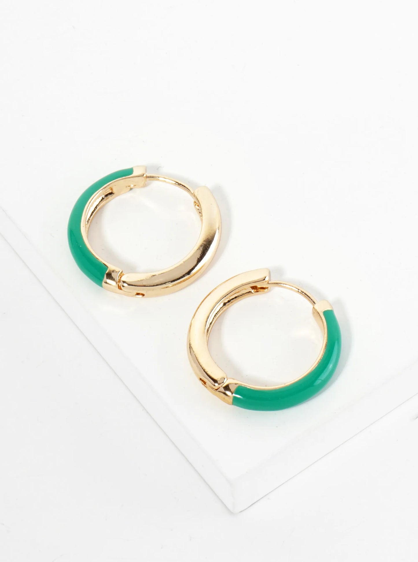 20mm Enamel Huggie Hoop Earrings