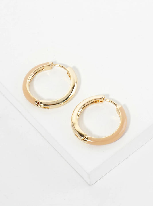 20mm Enamel Huggie Hoop Earrings