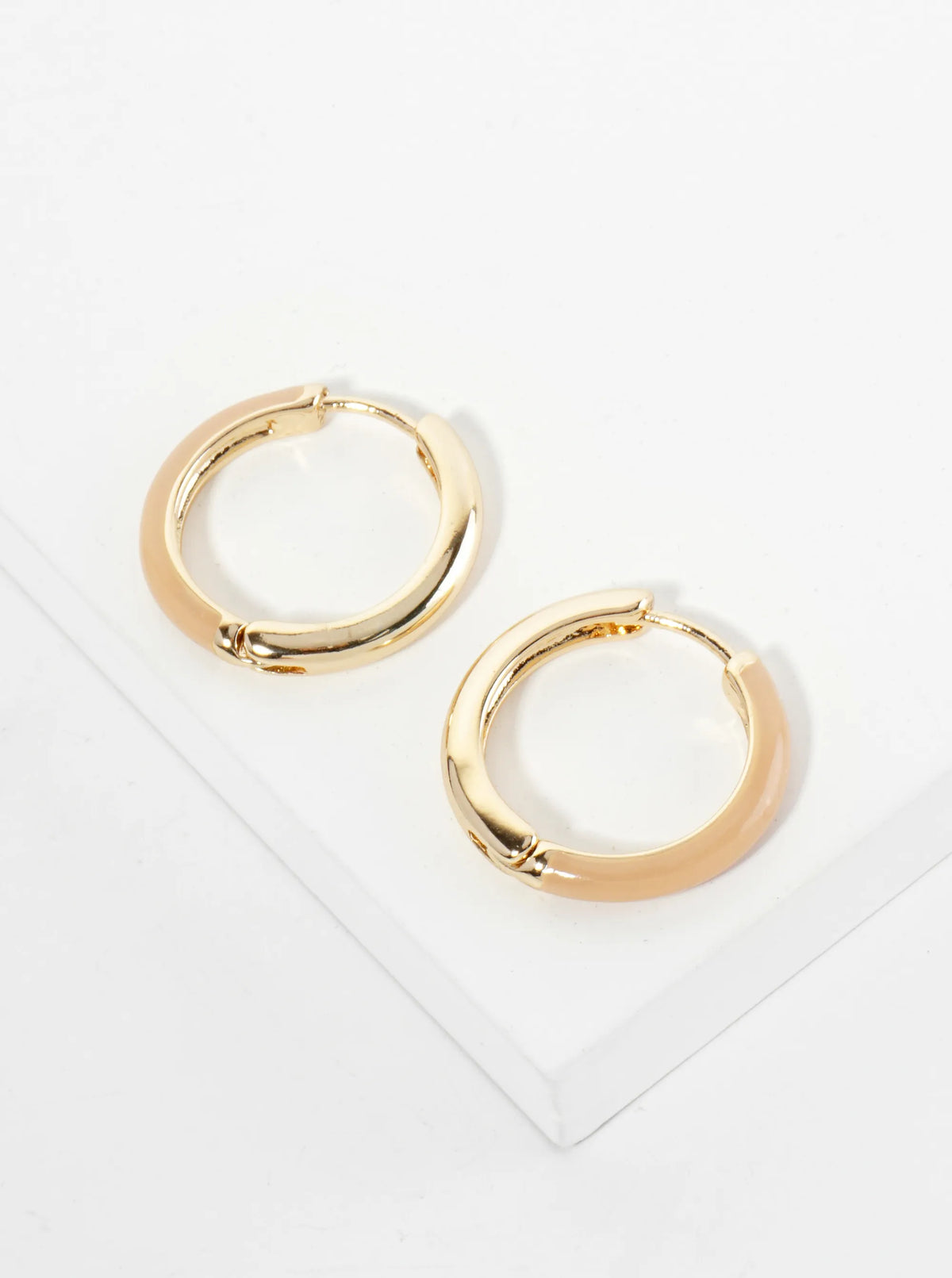 20mm Enamel Huggie Hoop Earrings