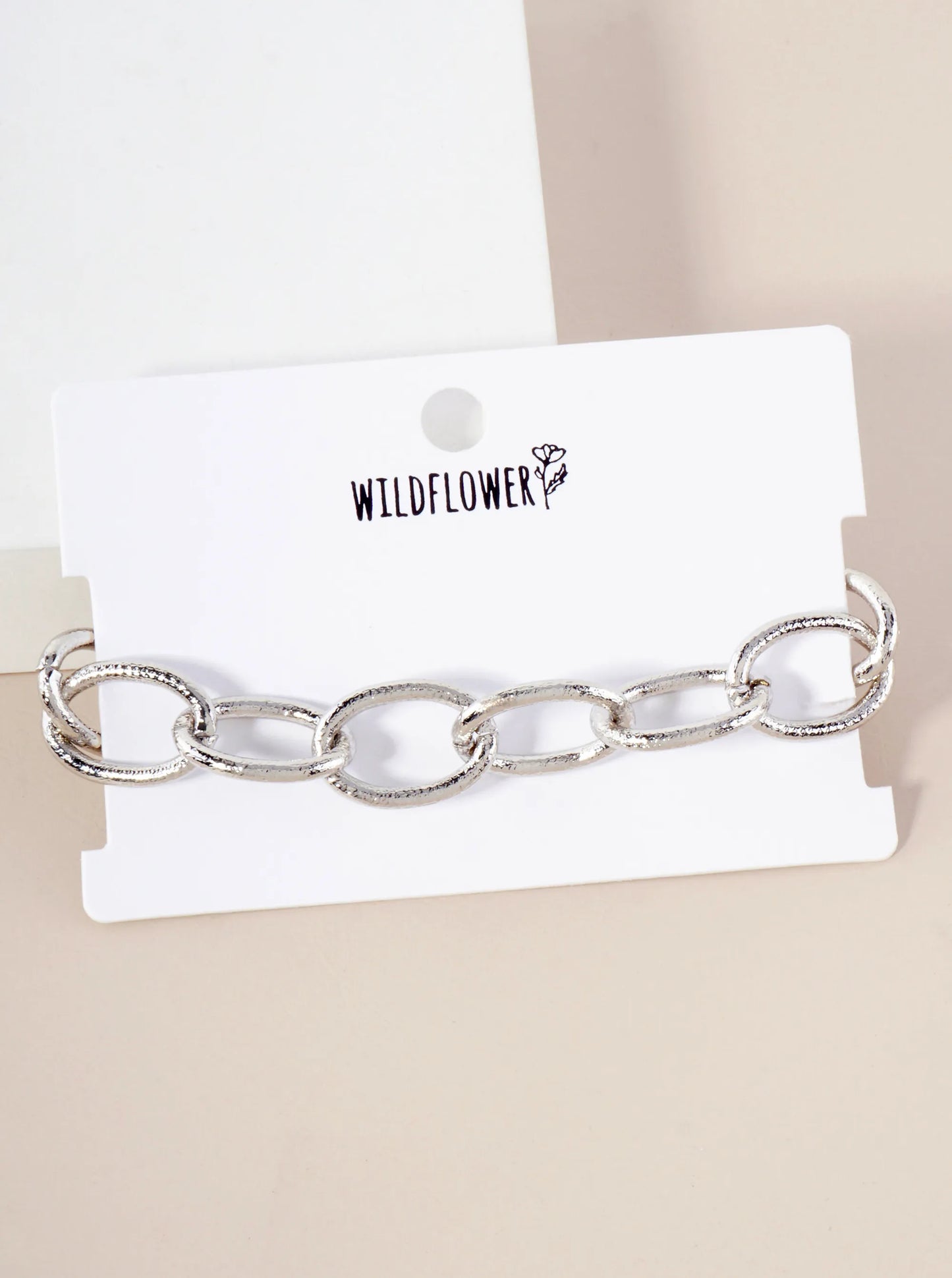 20mm Metal Textured Link Chain Bracelet