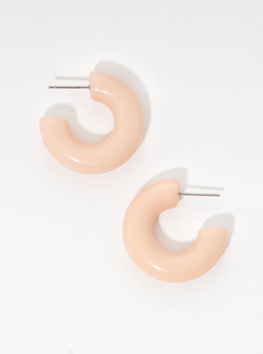 20mm Resin Solid Color Hoop Earrings