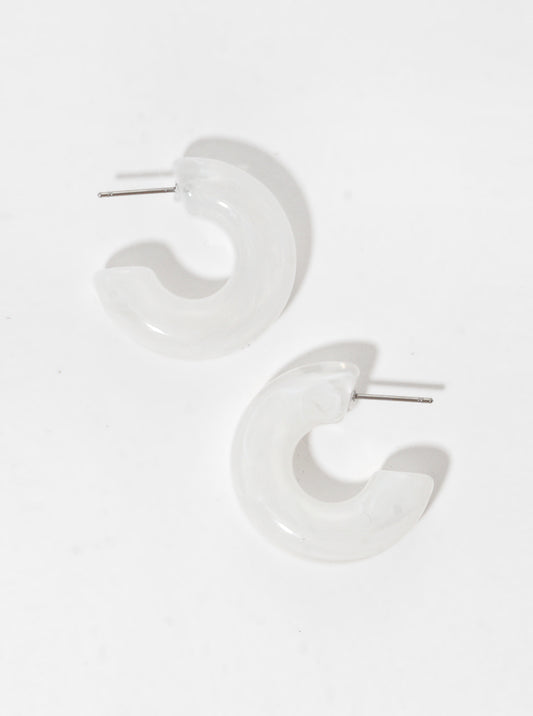 20mm Resin Solid Color Hoop Earrings