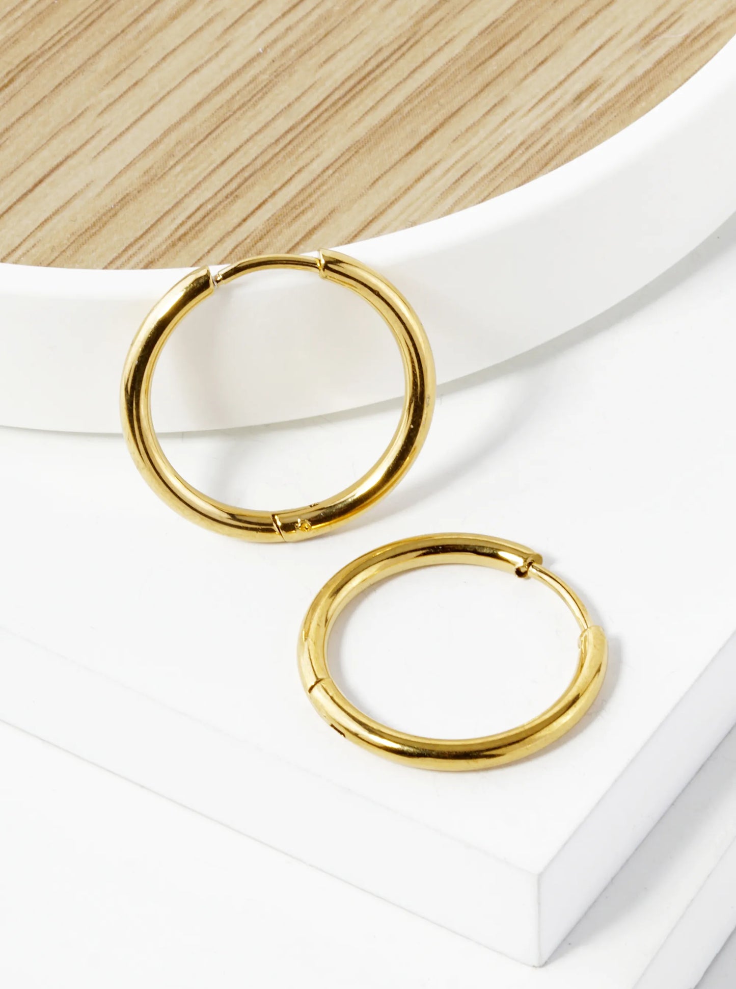 20mm Stainless Steel Huggie Hoop Earrings