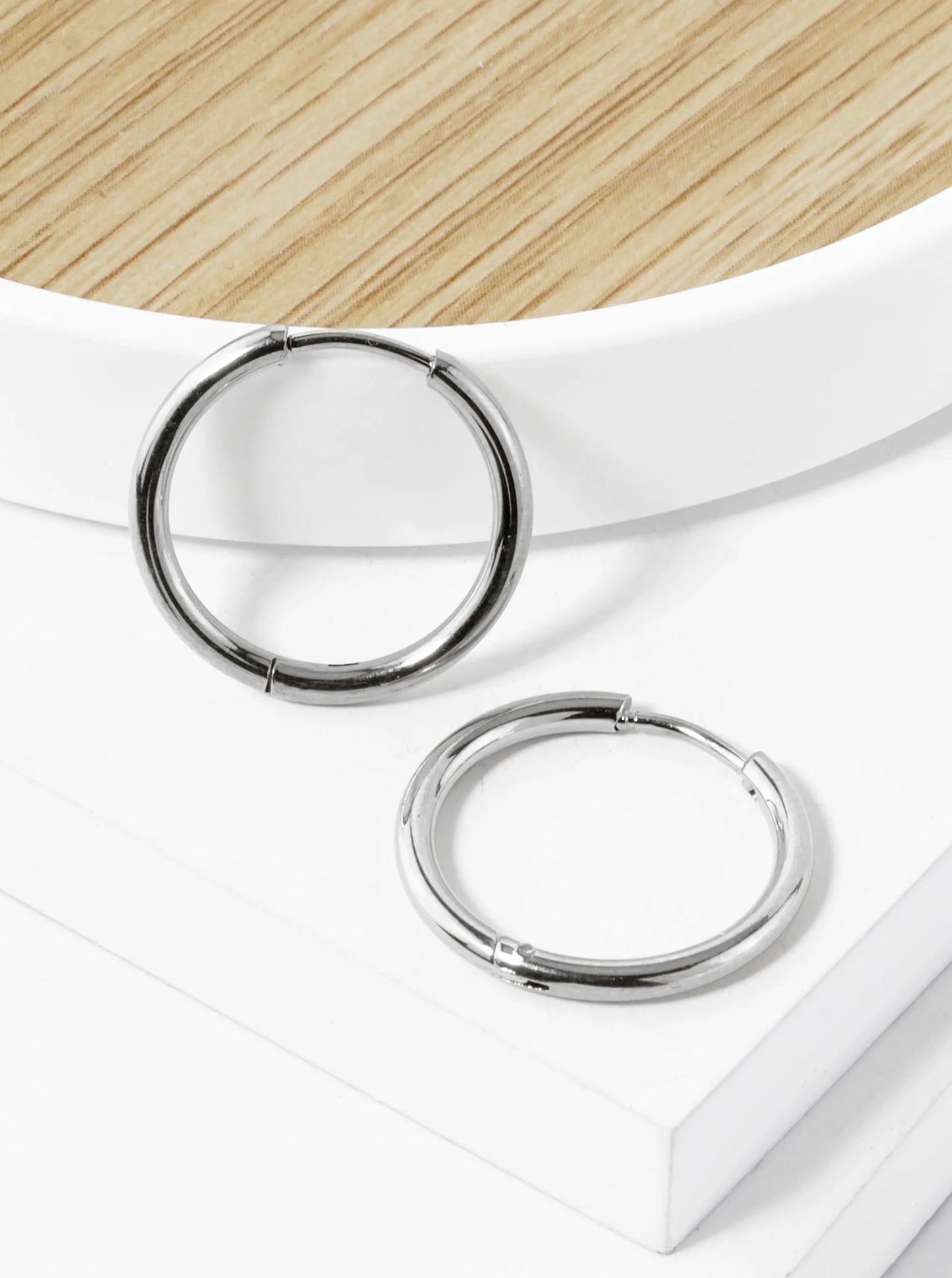 20mm Stainless Steel Huggie Hoop Earrings