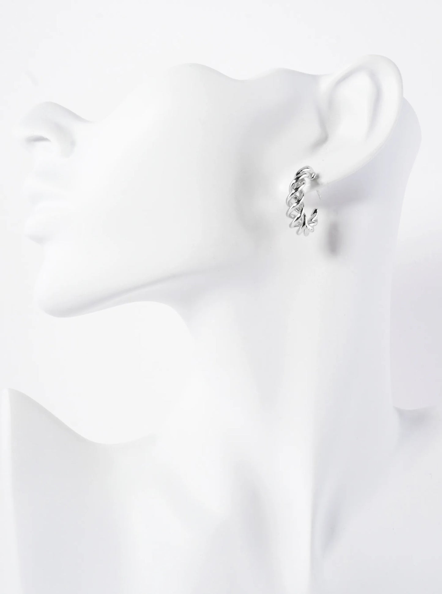 20mm Tapered Twist Wire 14K-Gold-Dipped Brass Hoop Earrings