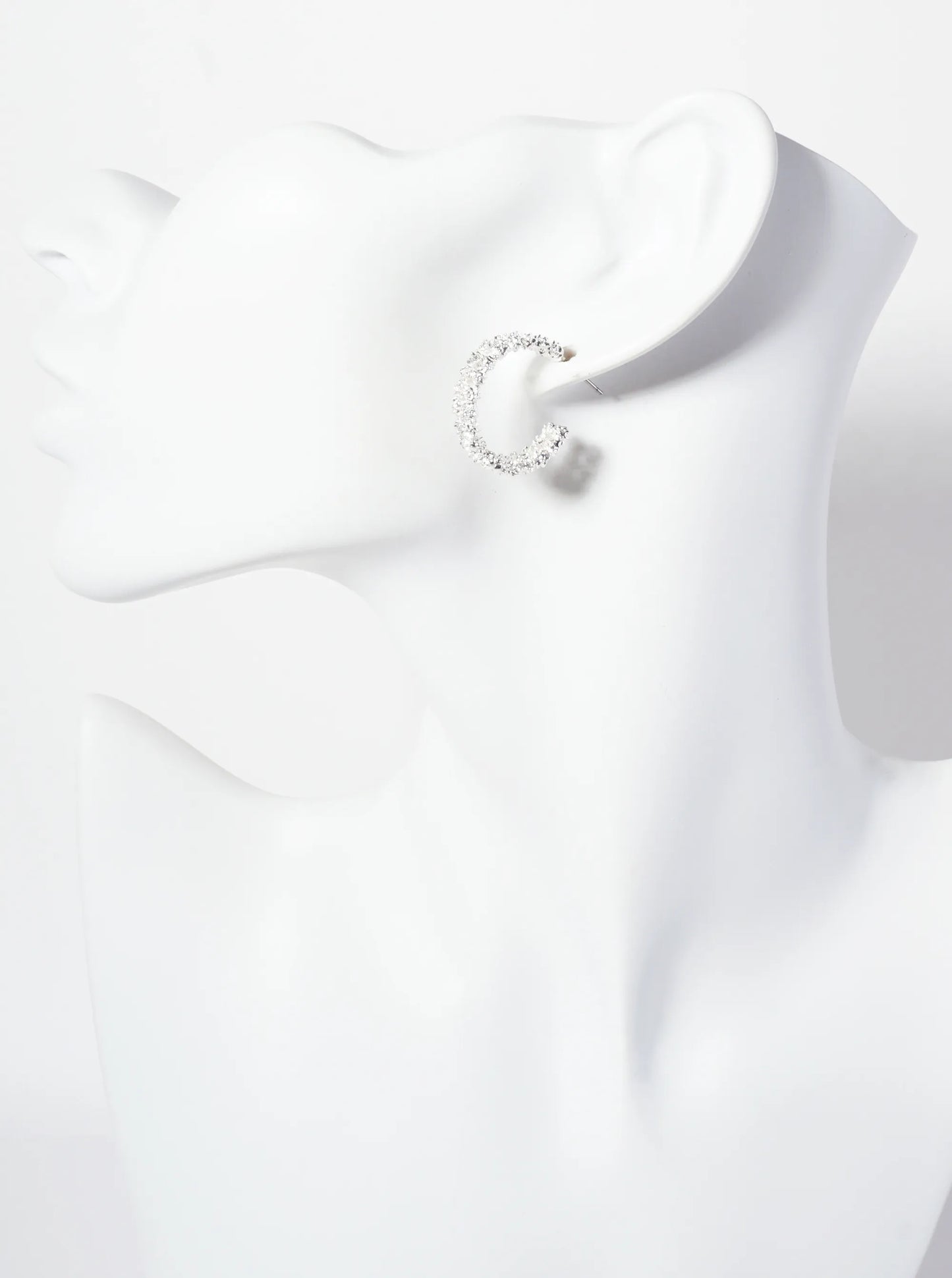 20mm Textured Open Hoop Earrings