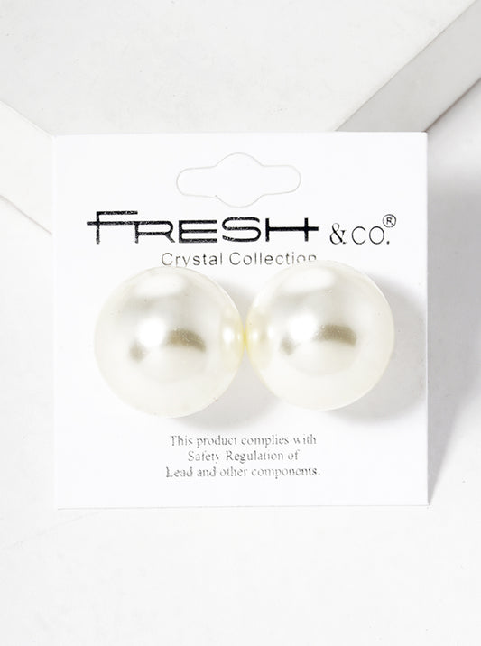 18mm Pearl Post Stud Earrings