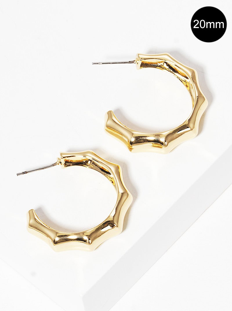 20mm Punk Rockstar Open Hoop Earrings