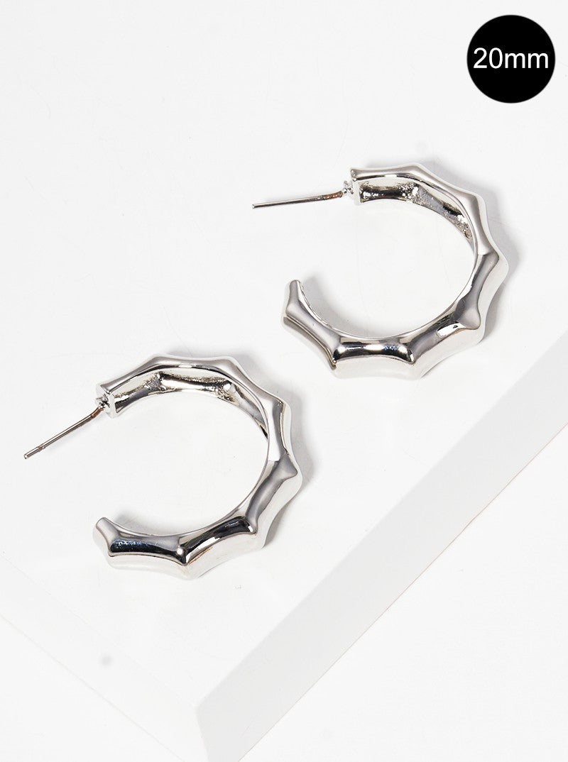 20mm Punk Rockstar Open Hoop Earrings