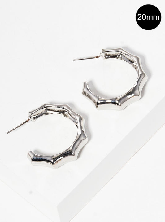 20mm Punk Rockstar Open Hoop Earrings