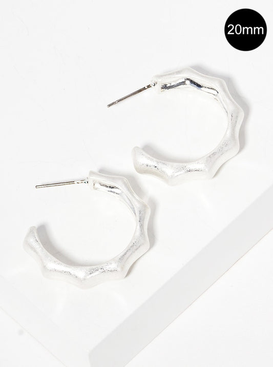 20mm Punk Rockstar Open Hoop Earrings