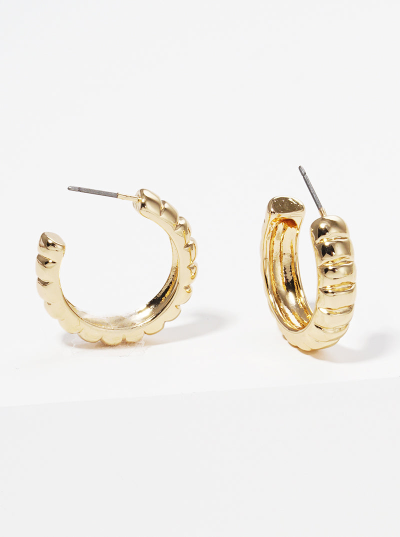 20mm Round Metal Hoop Earrings