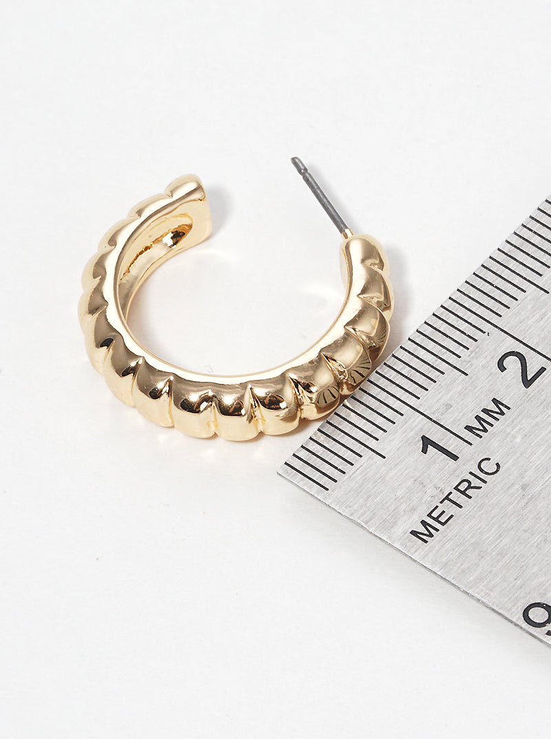 20mm Round Metal Hoop Earrings