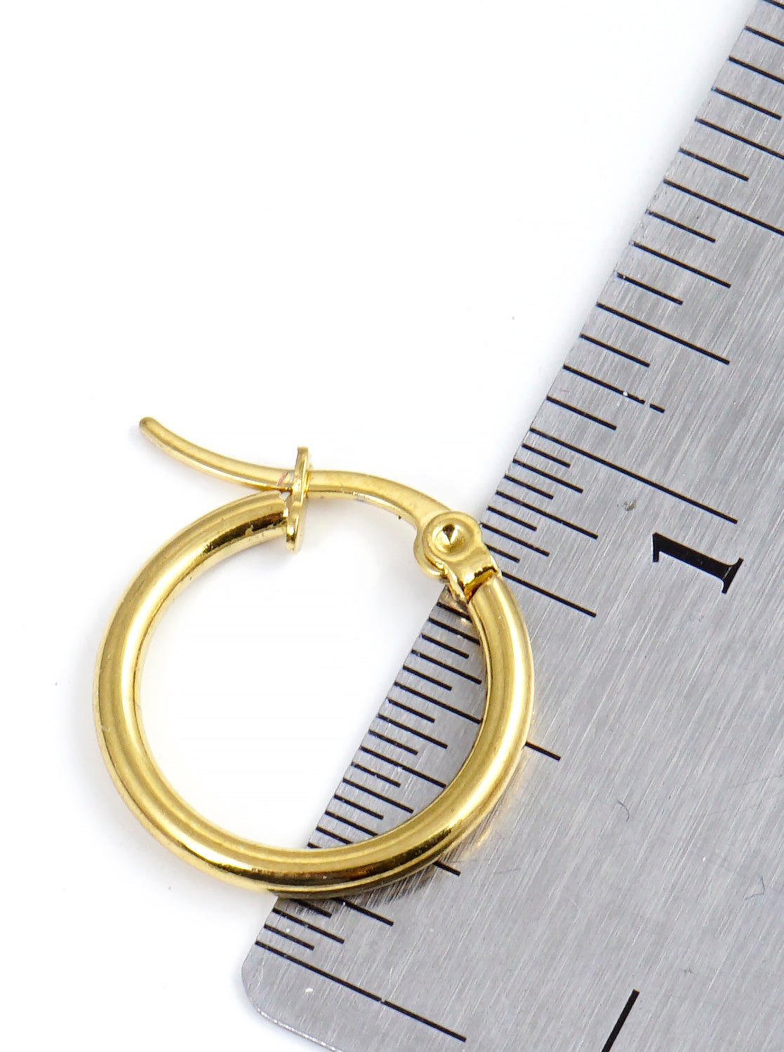 20mm Round Stainless Steel Latch Back Hoop Earrings