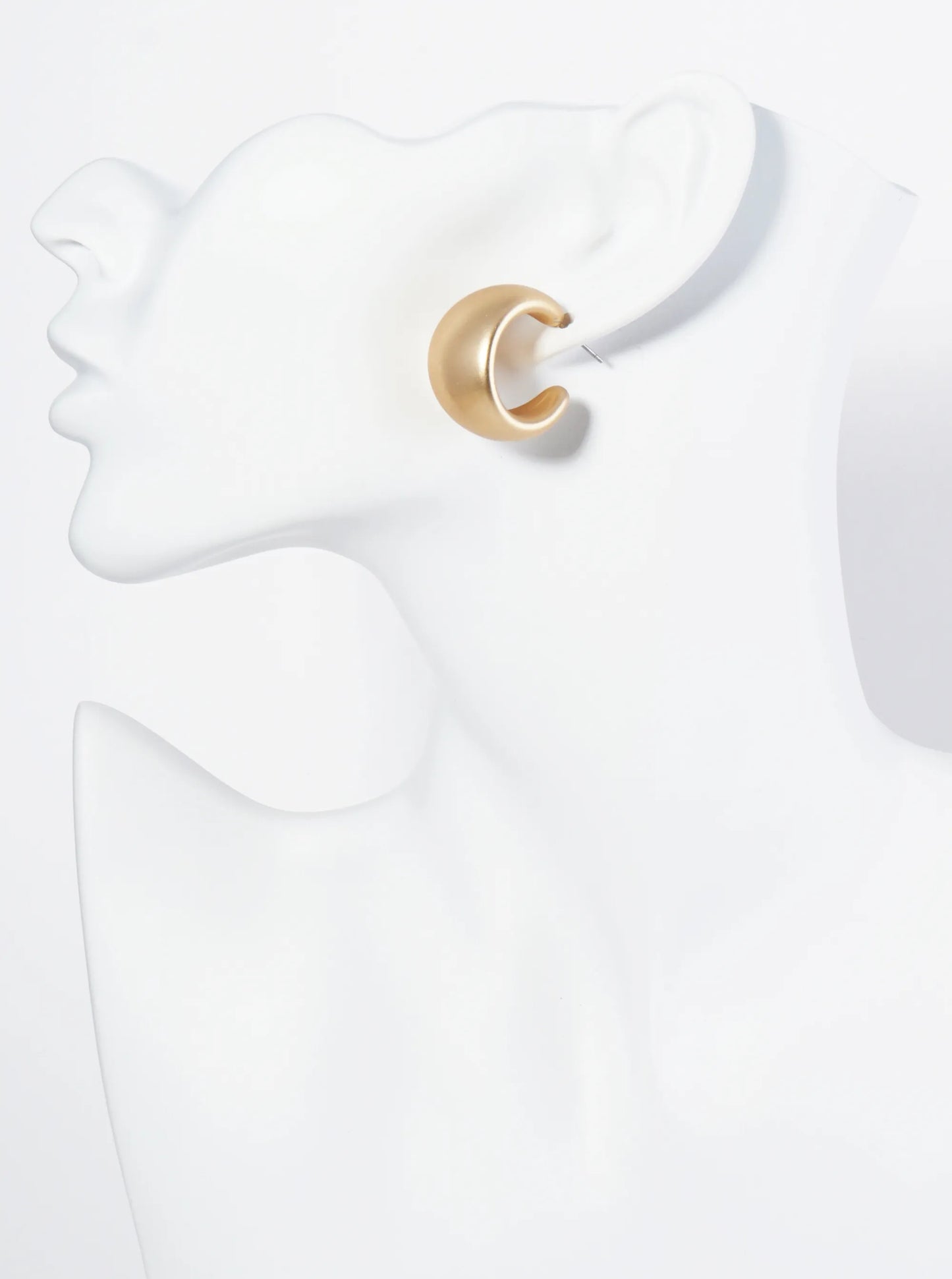 23mm Hollow Metallic Bold Chunky Hoop Earrings