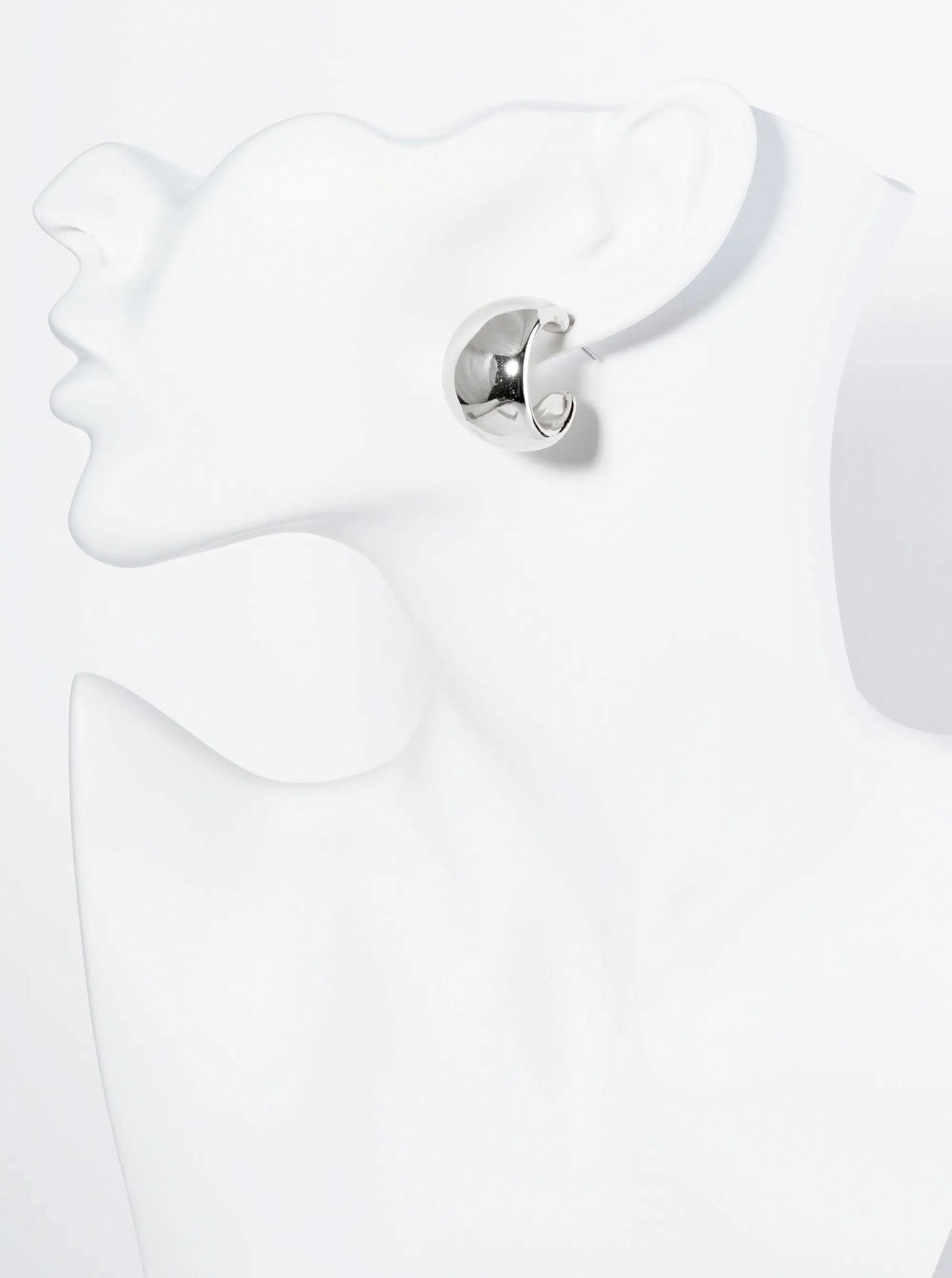 23mm Hollow Metallic Bold Chunky Hoop Earrings