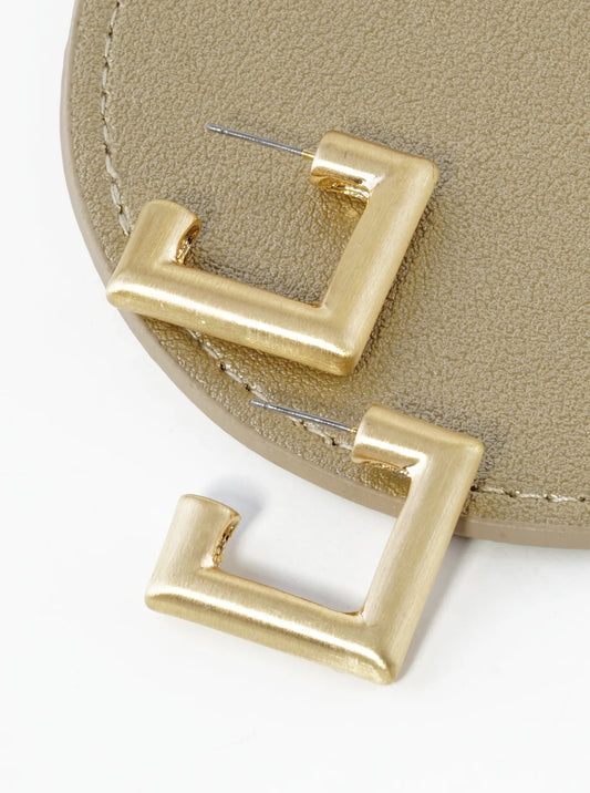 25mm Chunky Square Hoop Earrings