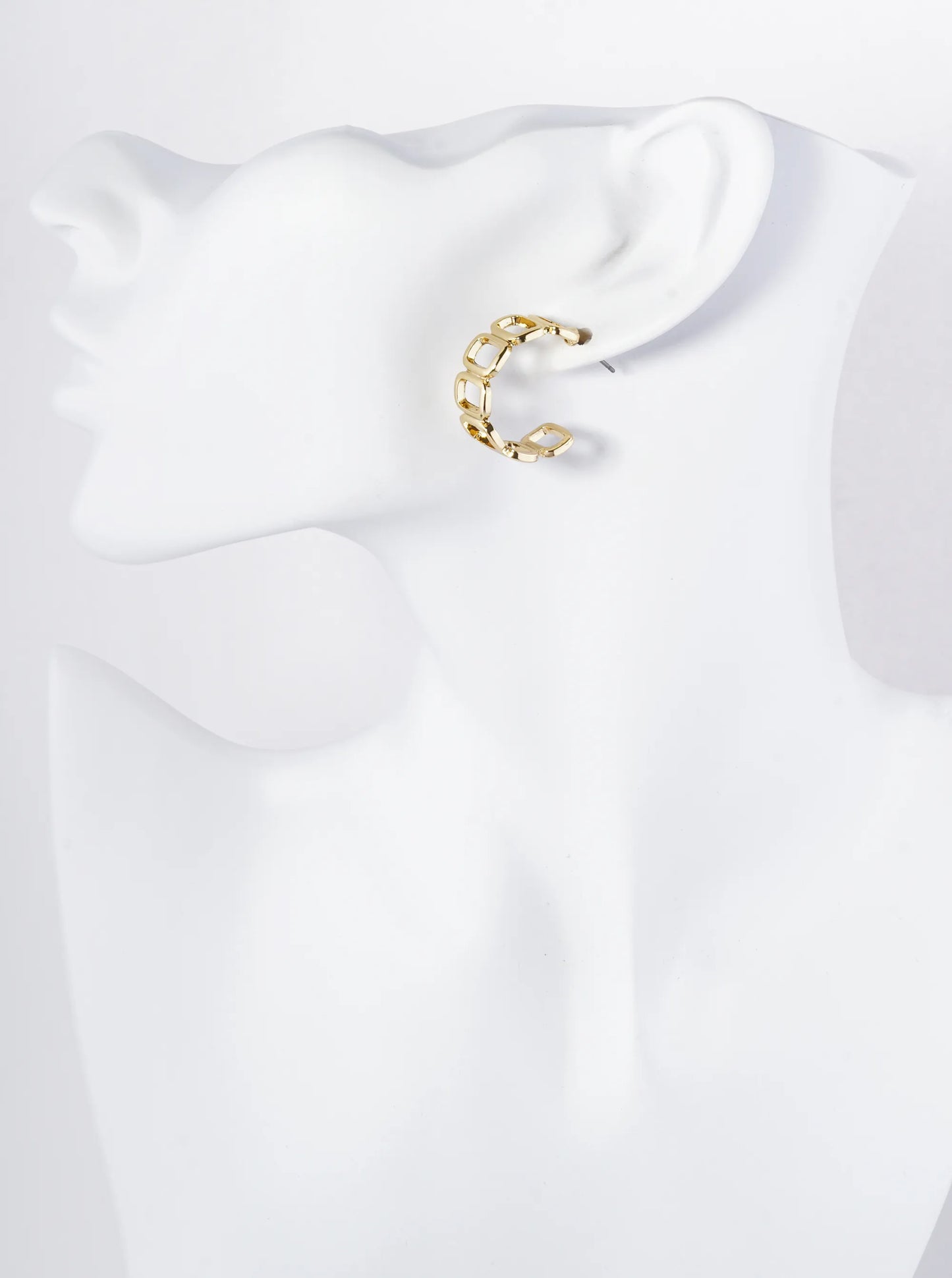 25mm Geometric Lightweight Open Hoop Earrings