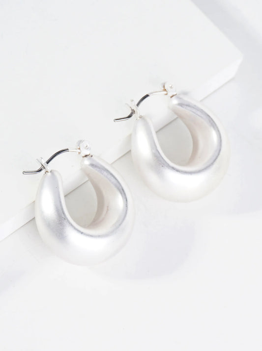 25mm Hollow Metallic Bold Hoop Earrings