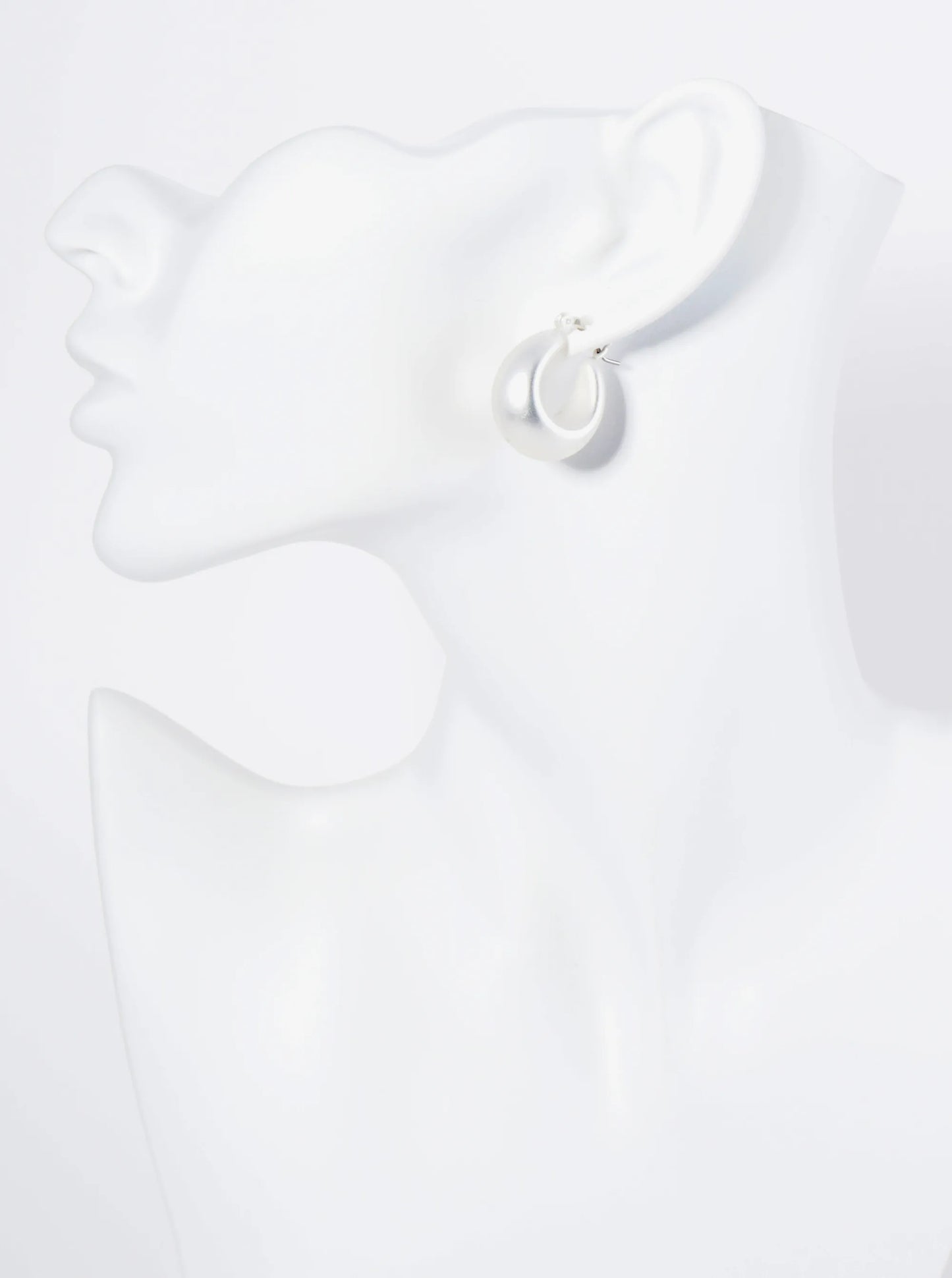 25mm Hollow Metallic Bold Hoop Earrings