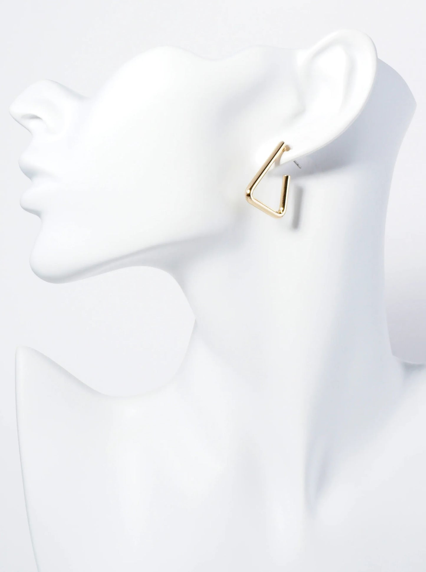 25mm Metal Triangle Open Hoop Earrings