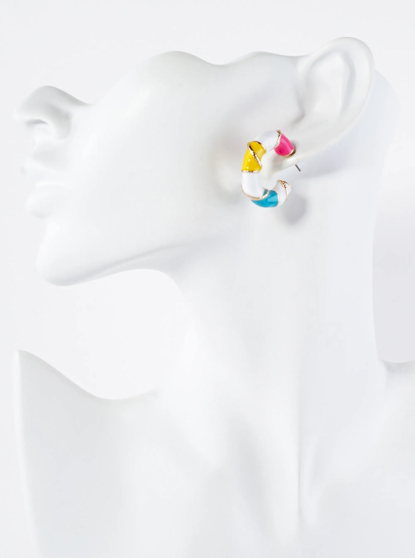 25mm Nautical Enamel Hoop Earrings