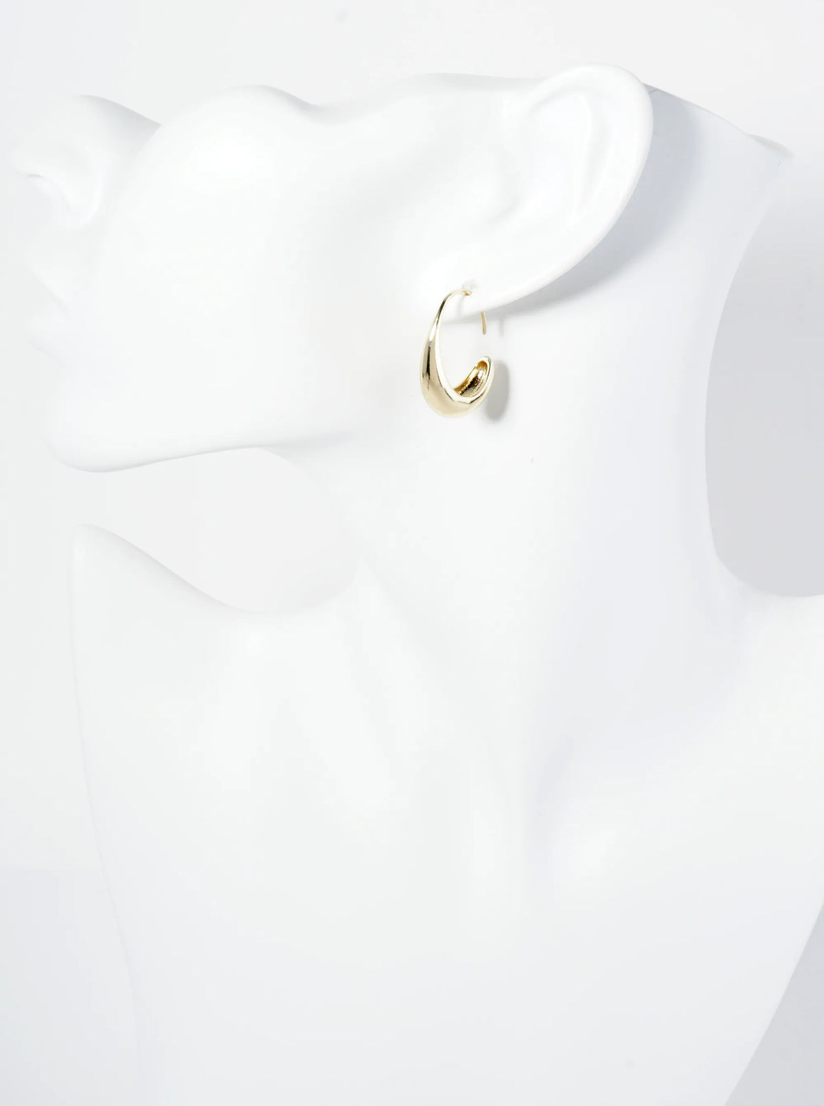 25mm Polished 14K-Gold-Dipped Tapered Hoop Earrings