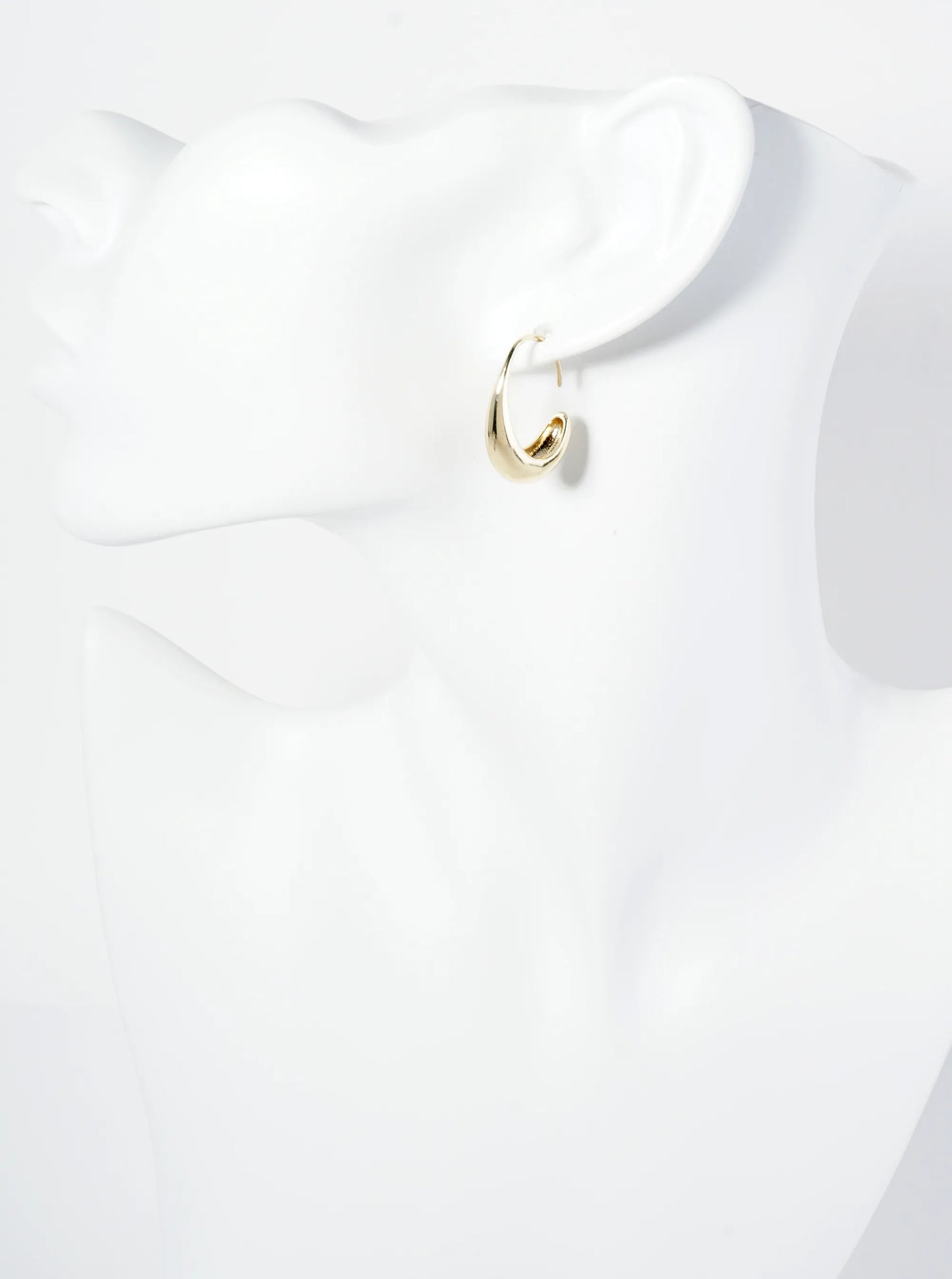 25mm Polished 14K-Gold-Dipped Tapered Hoop Earrings