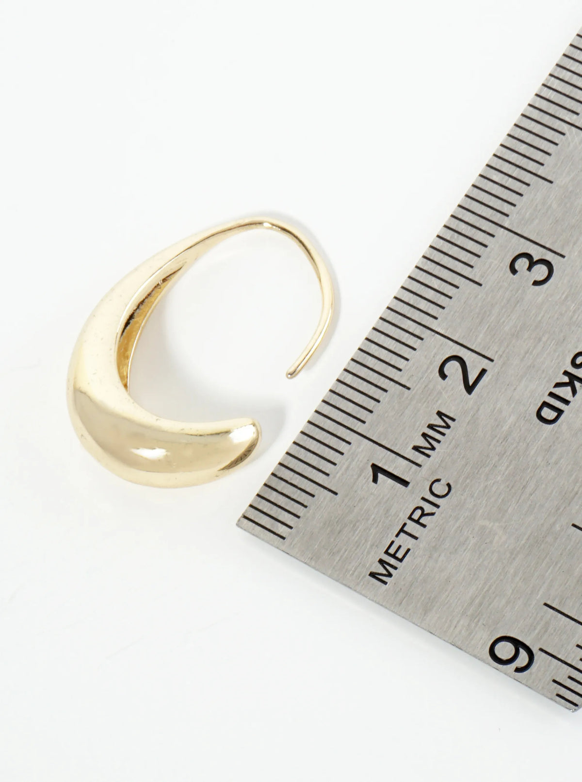 25mm Polished 14K-Gold-Dipped Tapered Hoop Earrings