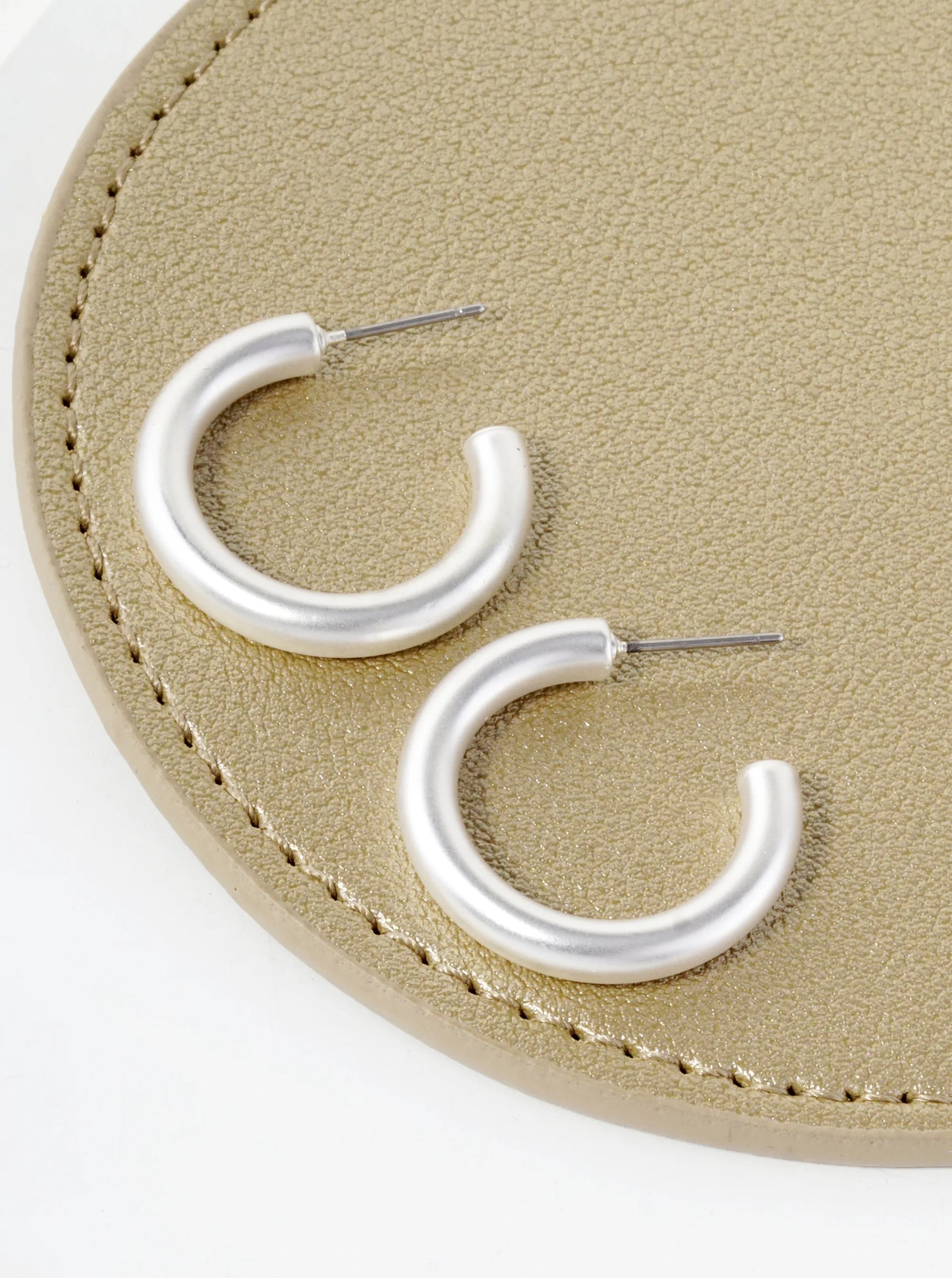 25mm Polished Brass Hollow Hoop Earrings
