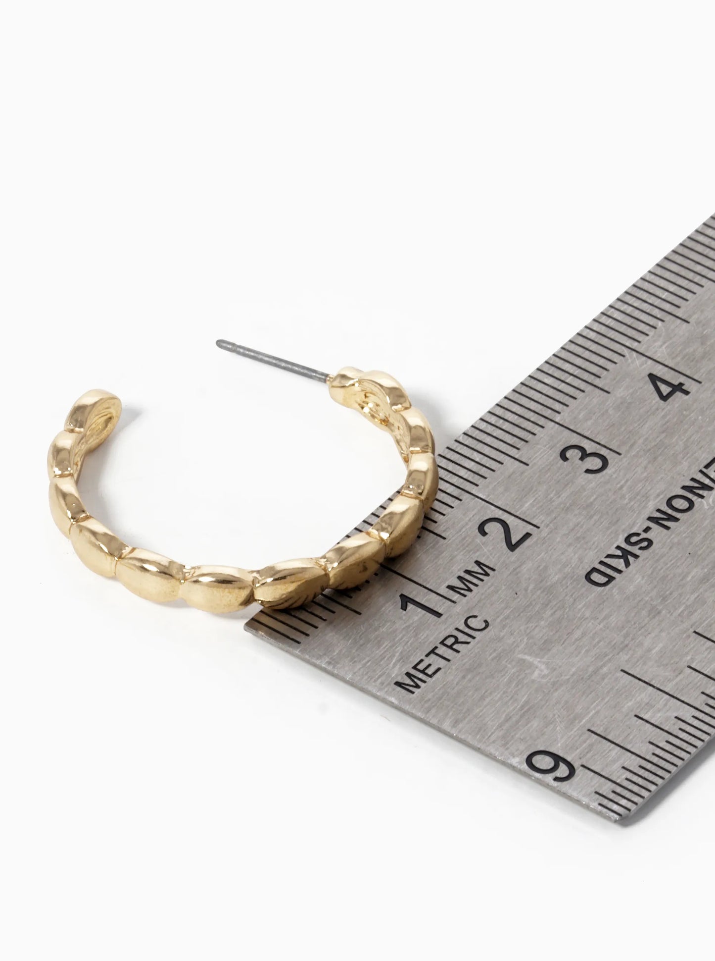25mm Shiny Ball Hoop Earrings