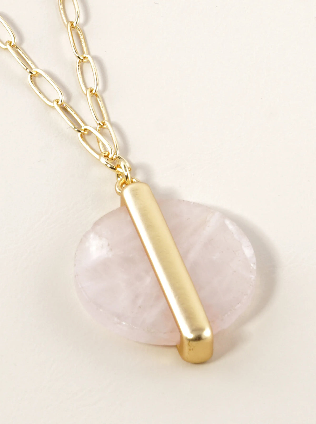 28 Inch Long Equal Half Semiprecious Stone Pendant Necklace
