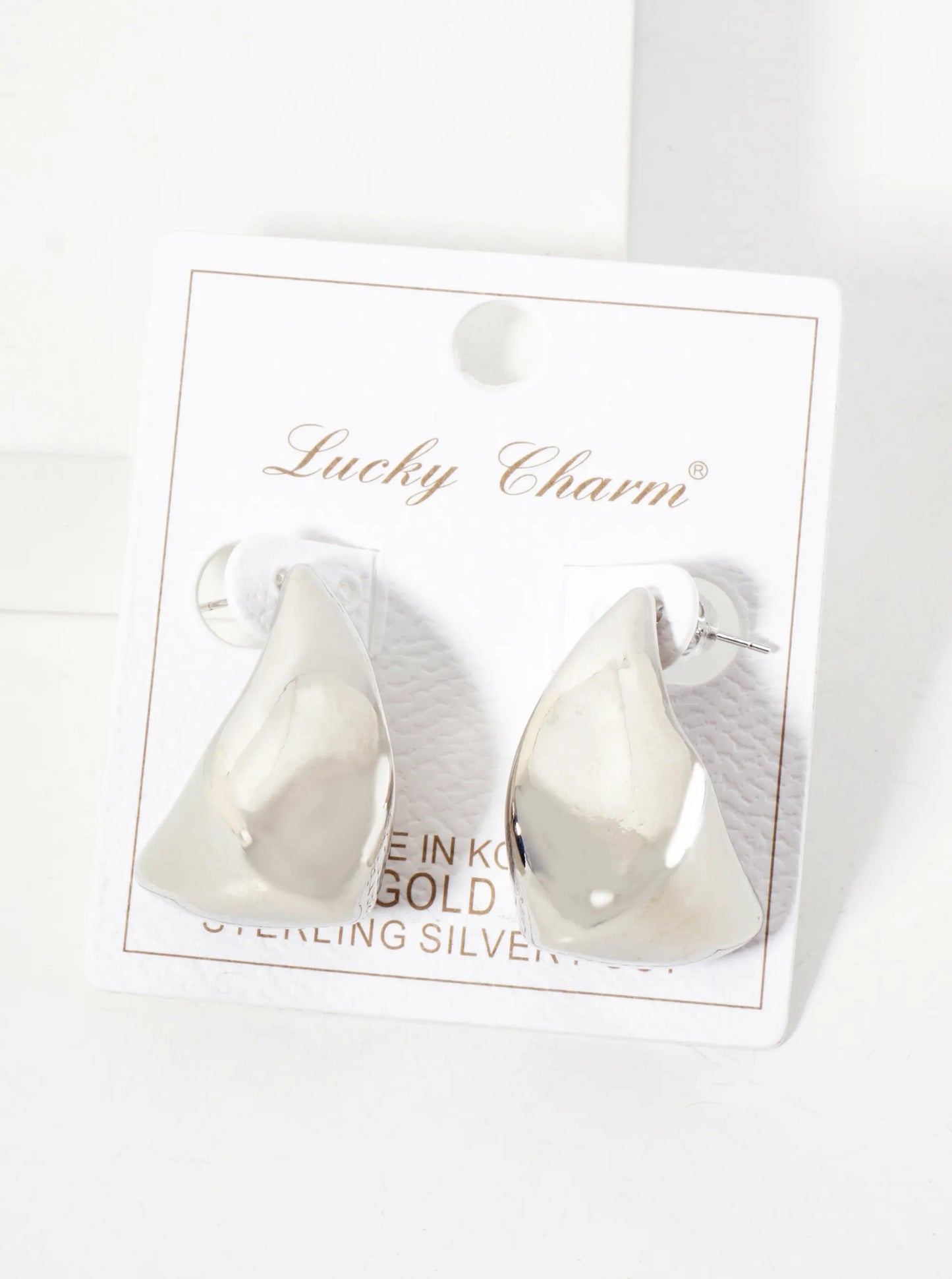 28mm Modern Hollow Teardrop Polished Brass 18K-Gold-Dipped Hoop Earrings