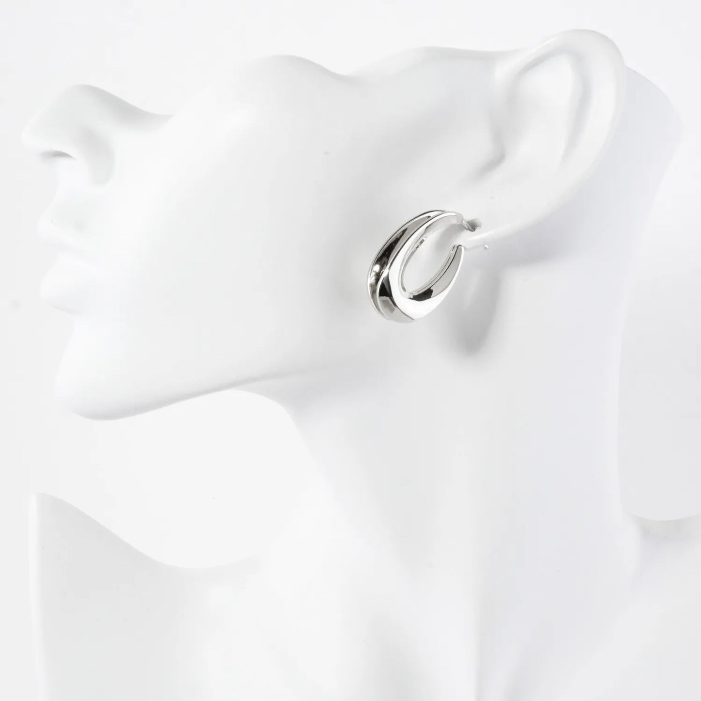 28mm Polished 14K-Gold-Dipped Brass Teardrop Push-Back Hoop Earrings
