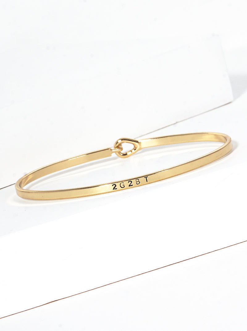2G2BT Engraved Inspirational Bangle Bracelet