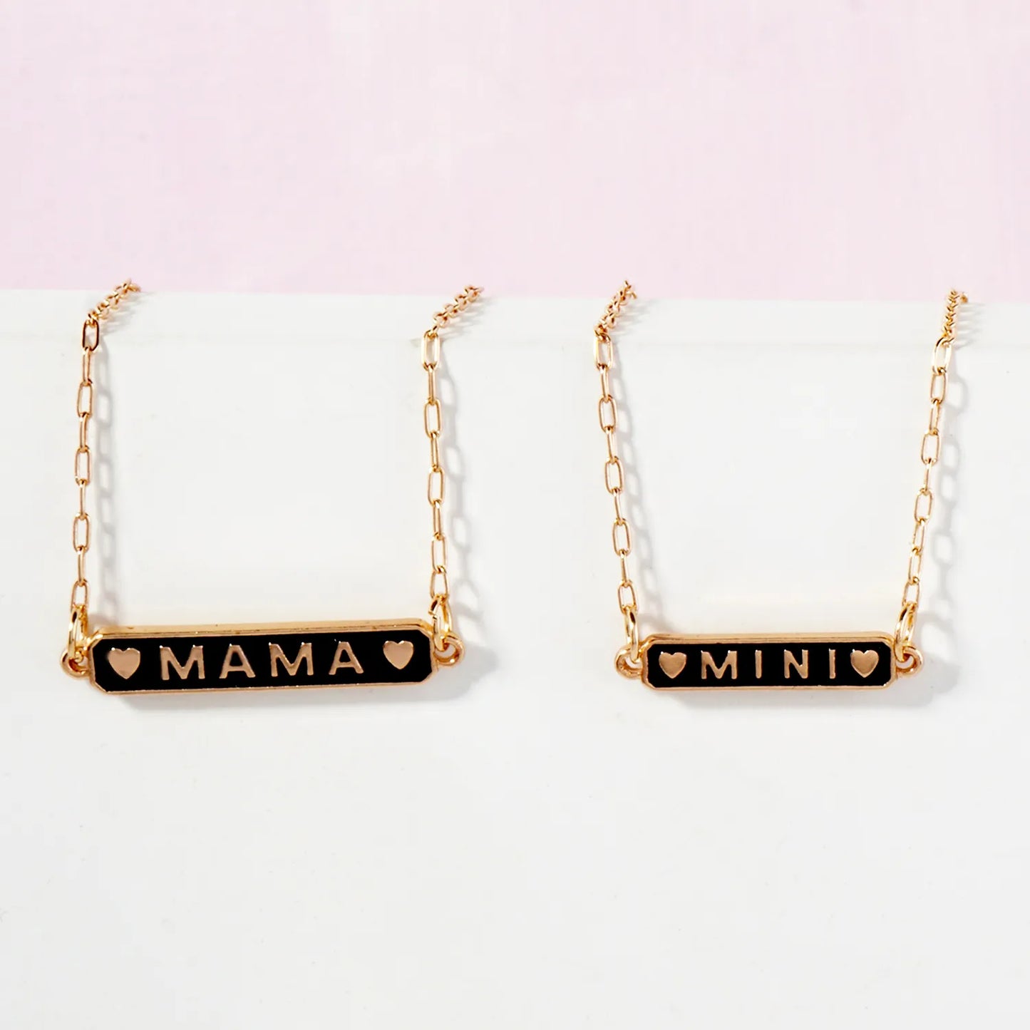 2PC-Set Enamel Mini Mama Enamel Nameplate Anklet