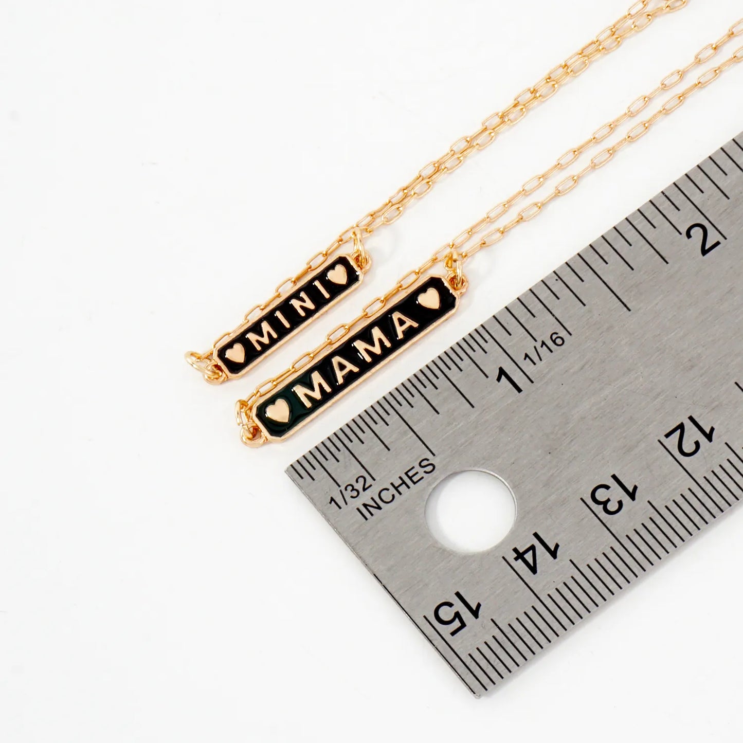 2PC-Set Enamel Mini Mama Enamel Nameplate Anklet