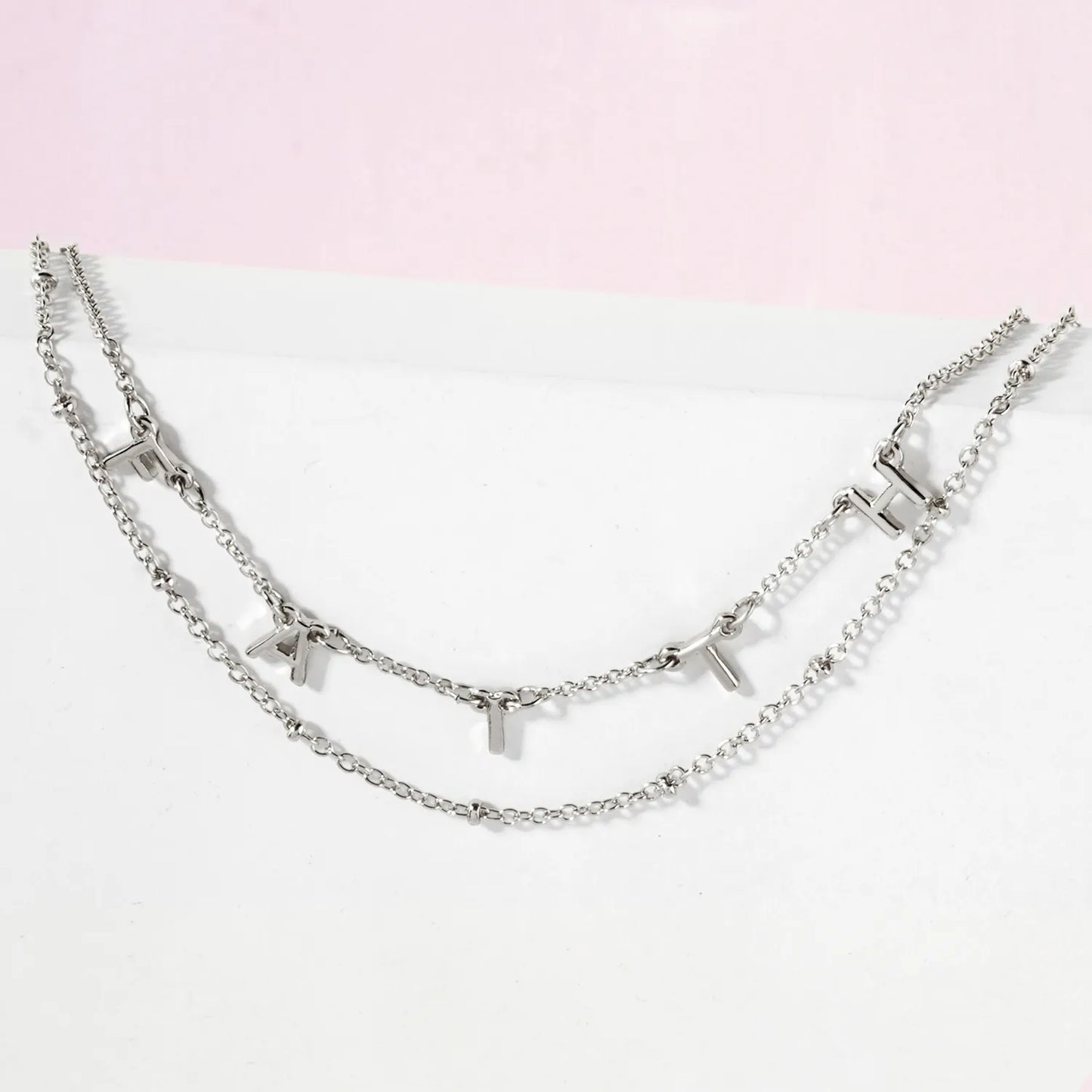 2PC-Set Faith Charm Satellite Chain Anklet