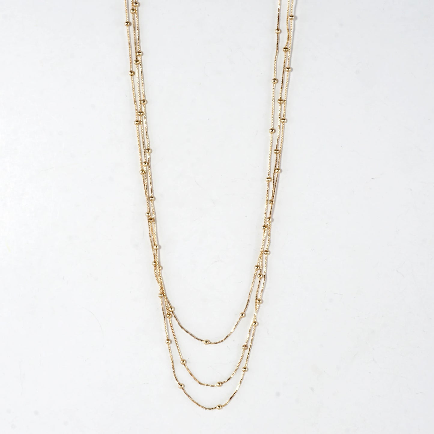 3 Layer Station Snake Multi Necklace