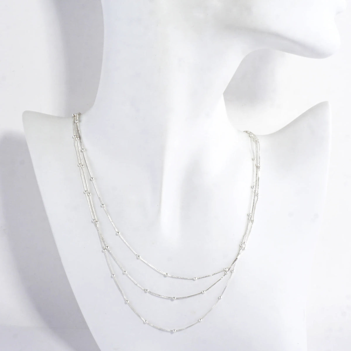 3 Layer Station Snake Multi Necklace