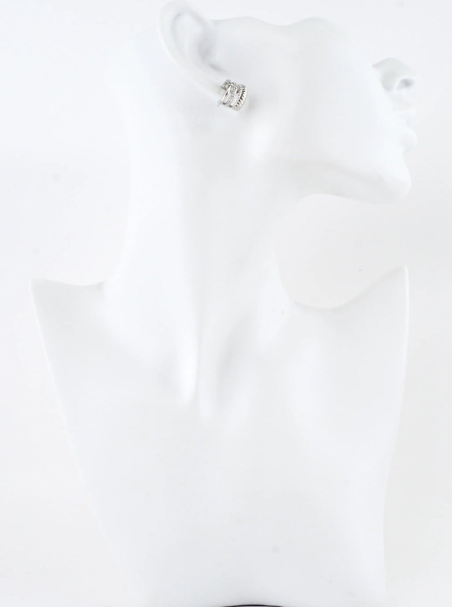 3 Layer Textured Tiny Hoop Earrings