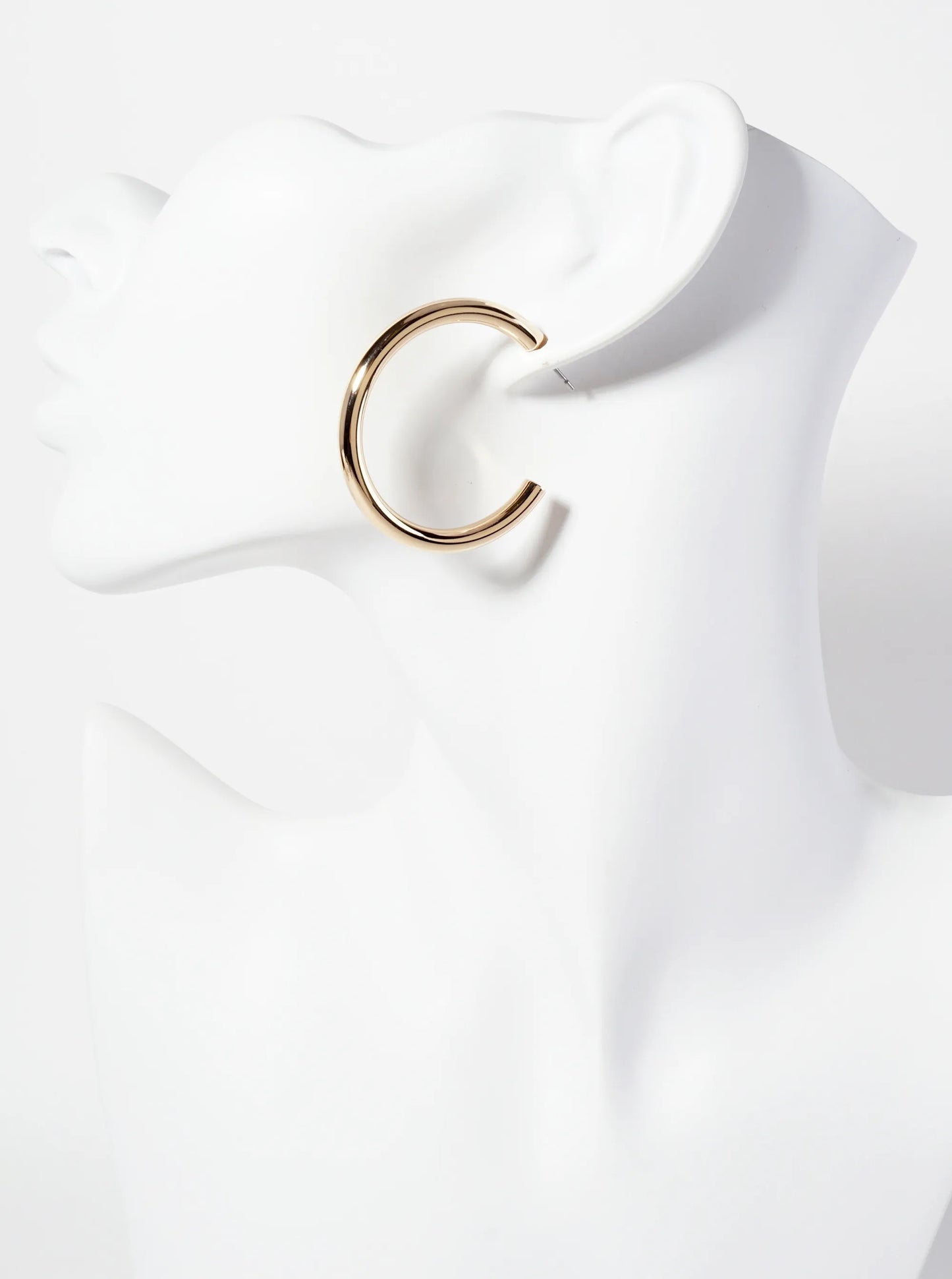 3-PC Set 30-40-50mm Brass Open Hoop Earrings With 4mm Thickness